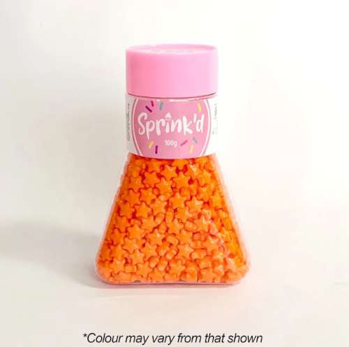 Sprink'd Sprinkles - Stars Orange - Click Image to Close